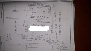 VENDO LOTE PLANO 1250 MT