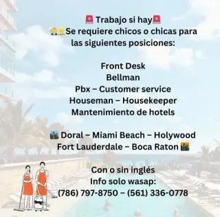 OFERTAS DE EMPLEO EN MIAMI