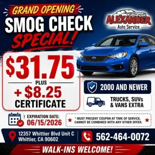 Grand Opening Smog Special!