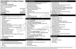 Mazda Mazda3 Sedan 2024 AWD 2.5 Carbon Turbo 4dr Sedan