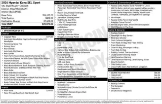 Hyundai KONA 2026 SEL Sport 4dr SUV