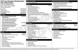Jeep Wrangler Unlimited 2022 4x4 High Altitude 4dr SUV