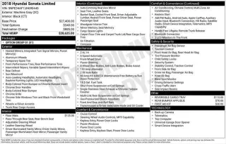 Hyundai SONATA 2018 Limited 4dr Sedan SULEV