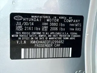Hyundai ELANTRA 2015 SE 4dr Sedan 6M