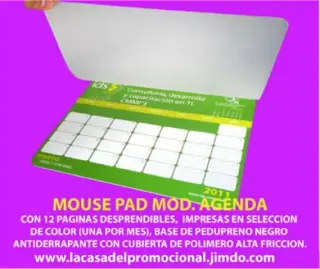 MOUSE PAD CALENDARIO A COLOR