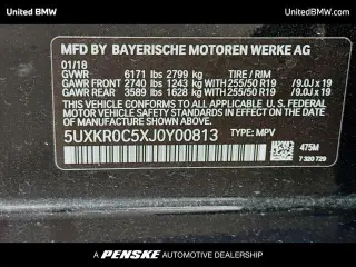 BMW X5 2018 AWD xDrive35i 4dr SUV