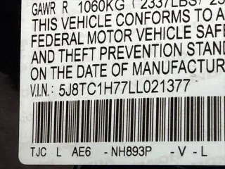 Acura RDX 2020 4dr SUV w/Advance Package