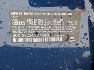 BMW X3 2018 AWD M40i 4dr SUV