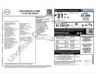 Nissan Altima 2024 2.5 SR 4dr Sedan