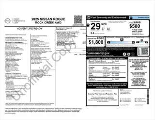 Nissan Rogue 2025 AWD Rock Creek 4dr Crossover