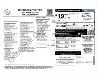 Nissan Frontier 2022 4x4 S 4dr Crew Cab 5 ft. SB