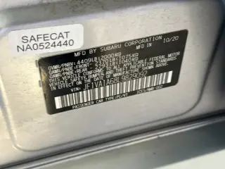 Subaru WRX 2020 AWD 4dr Sedan