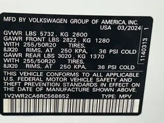 Volkswagen Atlas 2024 SE 4dr SUV w/Technology