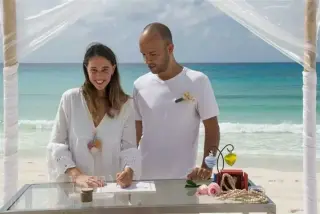Ceremonia simbólica en Cancún