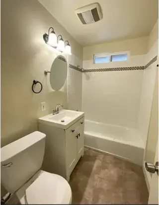 3 habitaciones y 1 baño,