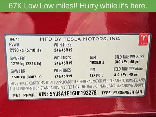 Tesla Model S 2017 75 4dr Liftback