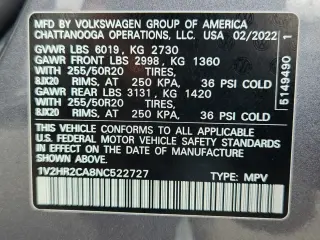 Volkswagen Atlas 2022 AWD V6 SE 4Motion 4dr SUV w/Technology