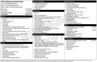 Subaru Crosstrek 2023 AWD Sport 4dr Crossover