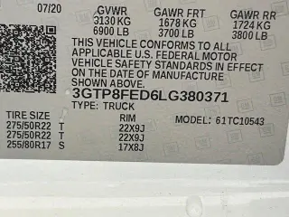 GMC Sierra 1500 2020 4x2 Denali 4dr Crew Cab 5.8 ft. SB
