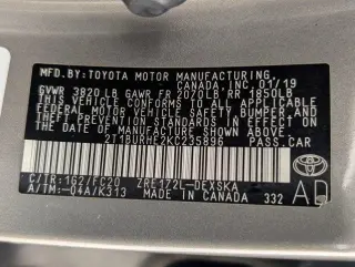 Toyota Corolla 2019 L 4dr Sedan