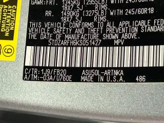Toyota Highlander 2019 LE 4dr SUV (2.7L I4)