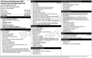 Chevrolet Silverado 1500 2024 4x4 Custom 4dr Crew Cab 5.8 ft. SB