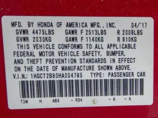 Honda Accord 2017 EX-L V6 2dr Coupe 6A