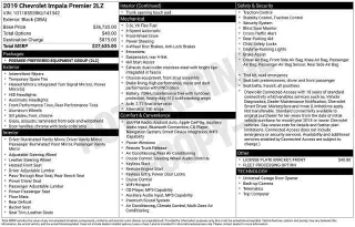 Chevrolet Impala 2019 Premier 4dr Sedan