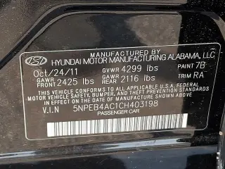 2012 Hyundai Sonata