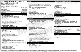 Chevrolet Silverado 1500 2017 4x4 LT 4dr Crew Cab 5.8 ft. SB