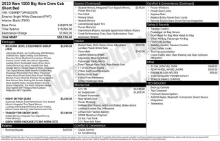 Ram 1500 2023 4x2 Big Horn 4dr Crew Cab 5.6 ft. SB Pickup