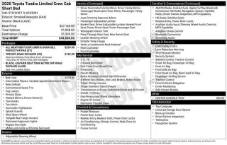 Toyota Tundra 2020 4x4 Limited 4dr CrewMax Cab Pickup SB