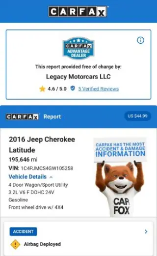 2016 JEEP CHEROKEE