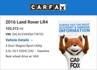 2016 LAND ROVER LR4
