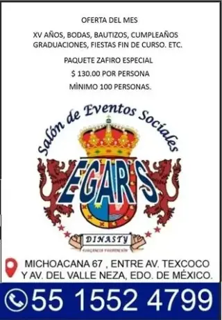 EGAR´S DINASTY, VX AÑOS BODAS