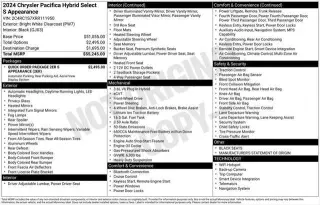 Chrysler Pacifica Plug-In Hybrid 2024 S Appearance 4dr Mini-Van