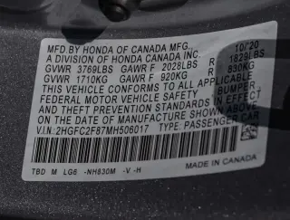 Honda Civic 2021 Sport 4dr Sedan