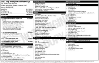 Jeep Wrangler Unlimited 2020 4x4 Black and Tan 4dr SUV