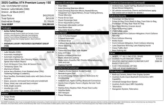 Cadillac XT4 2025 4x4 Premium Luxury 4dr Crossover