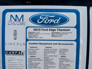 Ford Edge 2019 AWD Titanium 4dr Crossover