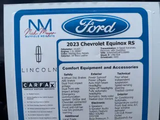 Chevrolet Equinox 2023 4x4 RS 4dr SUV