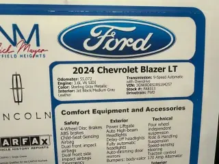 Chevrolet Blazer 2024 LT 4dr SUV w/3LT