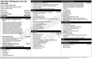 Ram 1500 2021 4x2 Big Horn 4dr Crew Cab 5.6 ft. SB Pickup