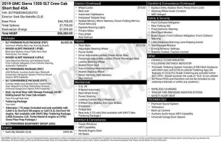 GMC Sierra 1500 2019 4x2 SLT 4dr Crew Cab 5.8 ft. SB
