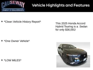 Honda Accord Hybrid 2025 Touring 4dr Sedan