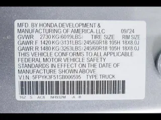 Honda Ridgeline 2025 AWD RTL 4dr Crew Cab 5.3 ft. SB