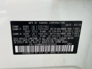 Subaru Ascent 2019 AWD Touring 4dr SUV