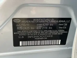 Hyundai SONATA 2012 GLS 4dr Sedan 6M