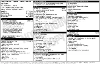 BMW X3 2020 sDrive30i 4dr Sports Activity Vehicle