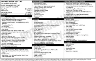 Kia Carnival 2026 LX 4dr Mini-Van